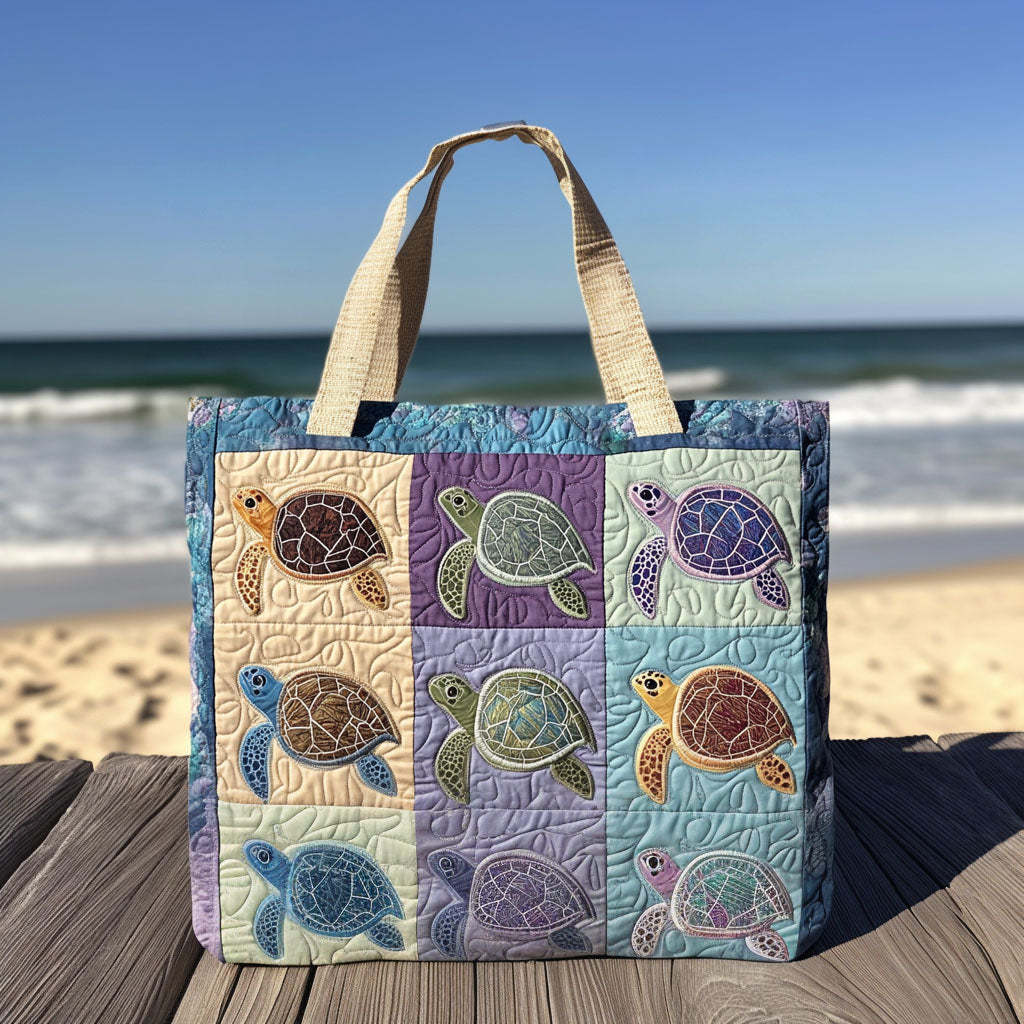 Turtle Quilted Tote Bag NCU0VT208-tidenox