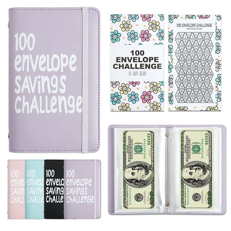 🔥100 Days Money Saving Challenge Coin Envelope BudgetStorage Book💵-tidenox