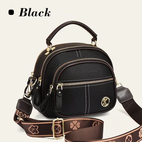 🛫Classic Multifunctional Compartments Adjustable Wide Shoulder Strap Leather Crossbody Bag-tidenox