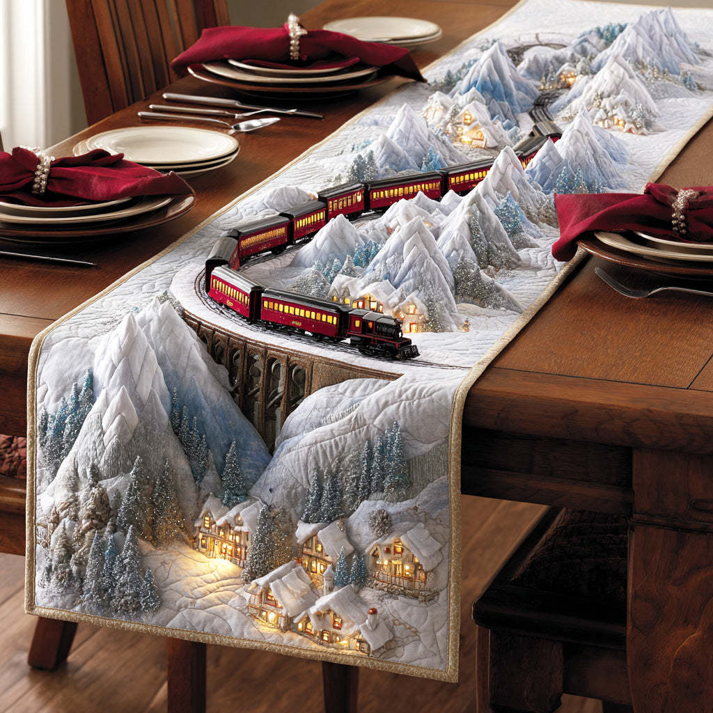 Frostlight Village Quilted Table Runner NCU0TD1714-tidenox