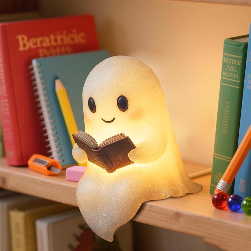 Cute Ghost Reading Book Lamp-tidenox