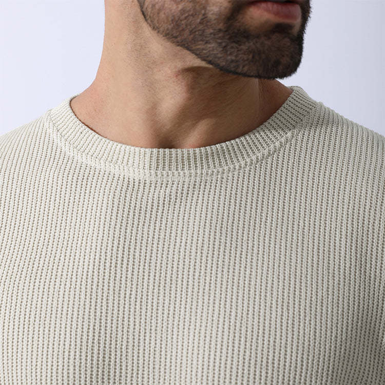 Men's Winter Sweater Loose Round Neck Thickened Sweater-tidenox