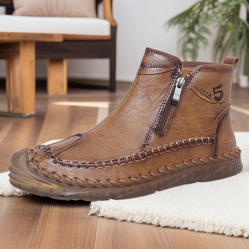 ⏰Last Day! 45% OFF 🔥Men's Handmade Genuine Leather No-Glue Orthopedic Boots by GARB®-tidenox