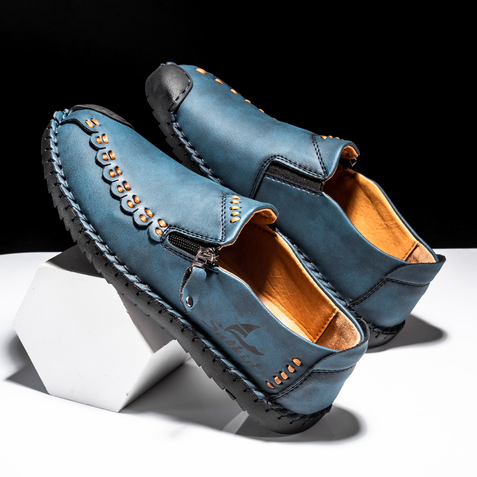 ⏰Limited Time Sale 70% OFF-Mens - Premium Leather Casual Driving Shoes-Waterproof,Wide Toe, Arch Support, Pressure Relief, Non-Slip Sole for Casual, Travel & Outdoor-tidenox