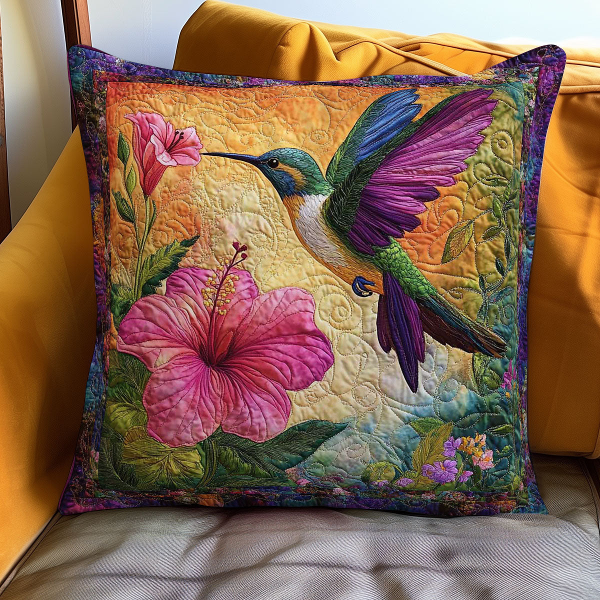 Hummingbird Harmony WN0802112CL Quilt Pillow Case-tidenox