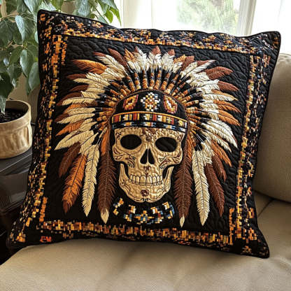 Tribal Skull CW0507037CL Quilt Pillow Case-tidenox