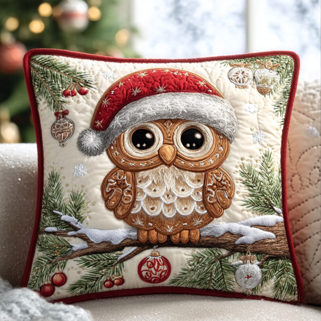 Cute Gingerbread Owl XR0111001CL Quilt Pillow Case-tidenox