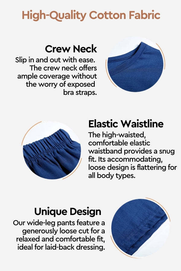 Loose Solid Color Two-Piece Set-tidenox