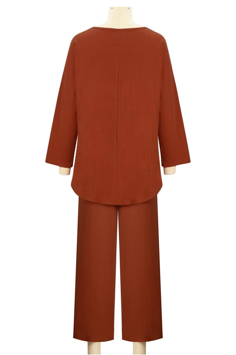 Everyday Fashion Loose Fit Two-Piece Matching Set-tidenox