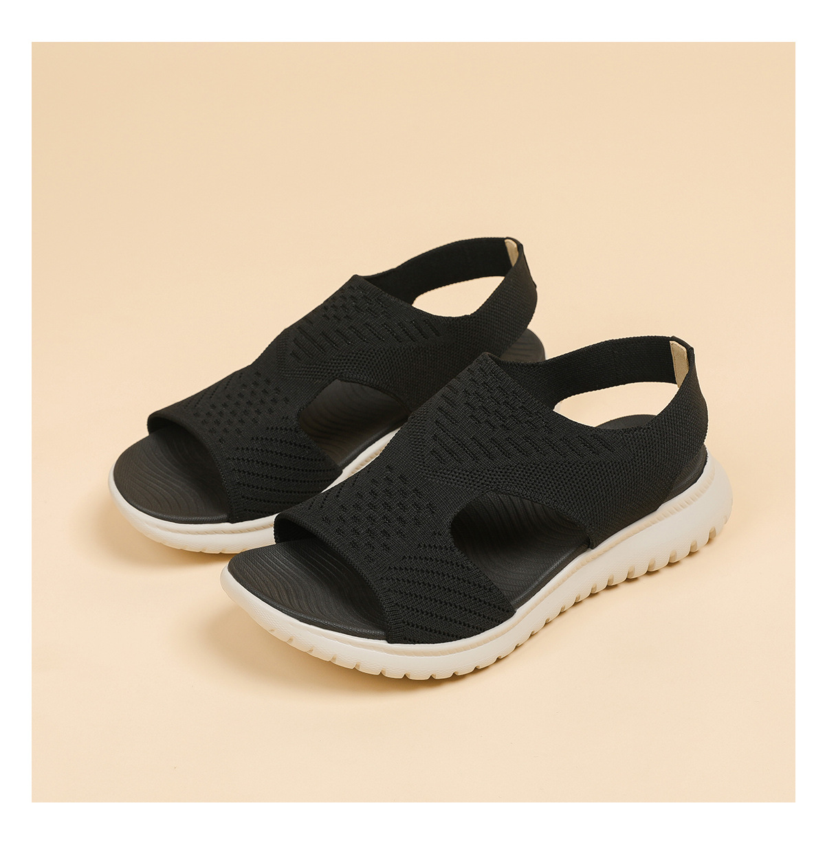 Orthopedic Sandals Cushion Walk Fly Knit Sporty Sandal EEE Fit-tidenox