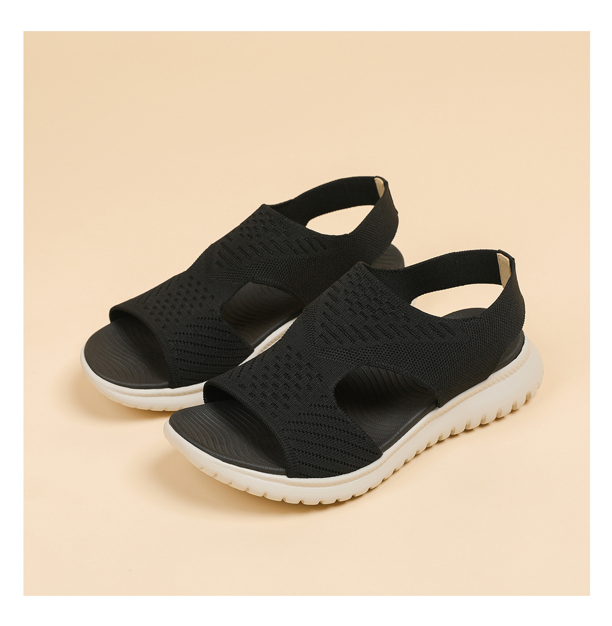Orthopedic Sandals Cushion Walk Fly Knit Sporty Sandal EEE Fit-tidenox