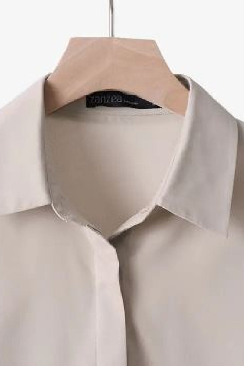 Relaxed Shirt & Trousers Two-Piece Set-tidenox