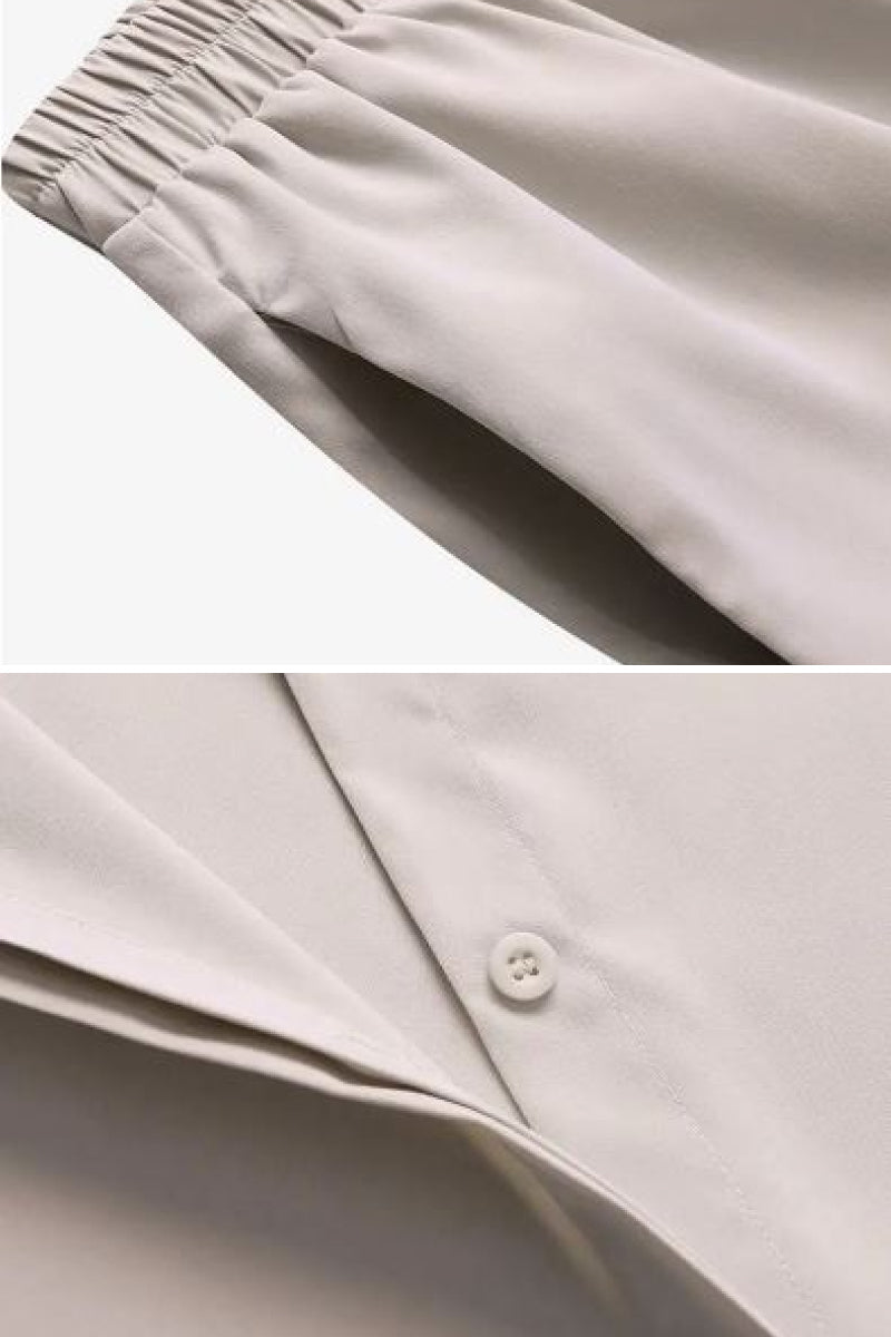 Relaxed Shirt & Trousers Two-Piece Set-tidenox