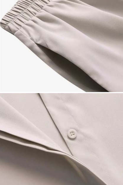 Relaxed Shirt & Trousers Two-Piece Set-tidenox