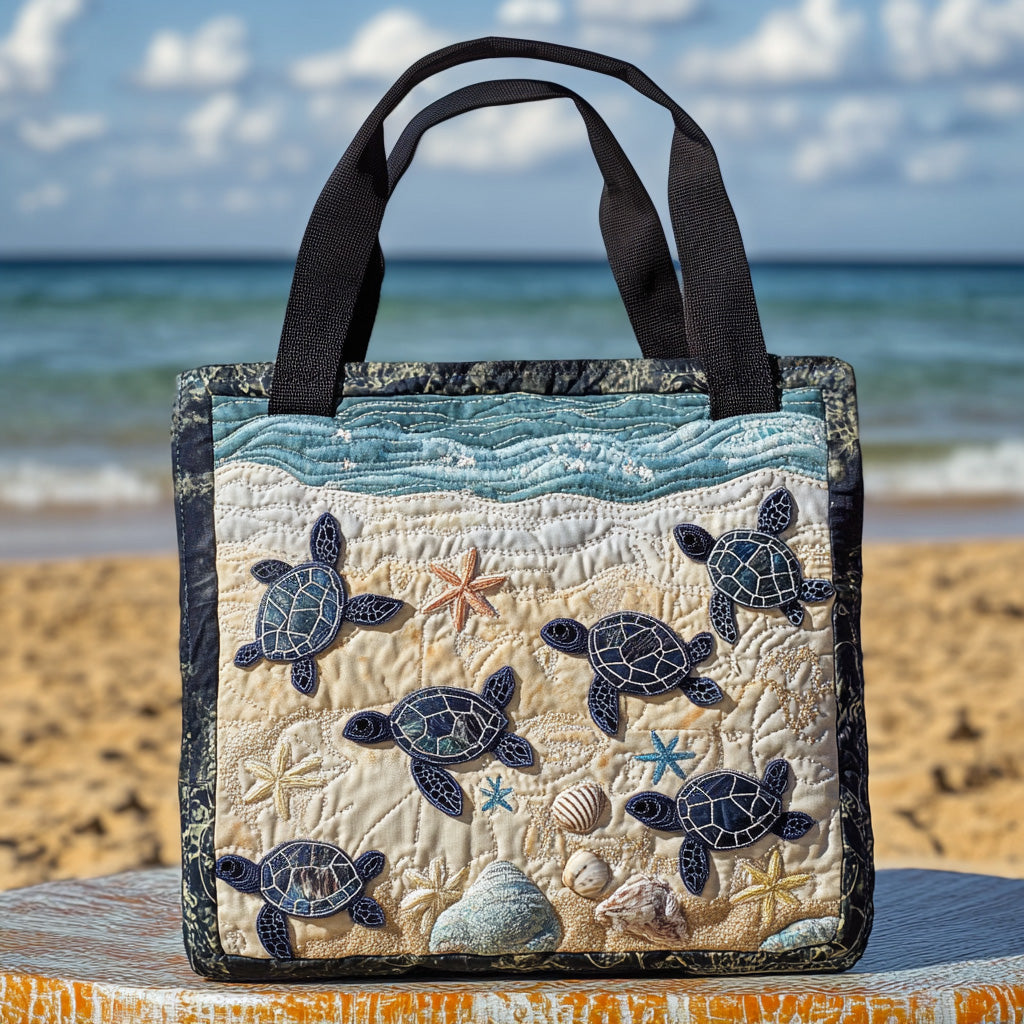 Turtle Quilted Tote Bag NCU0VT203-tidenox