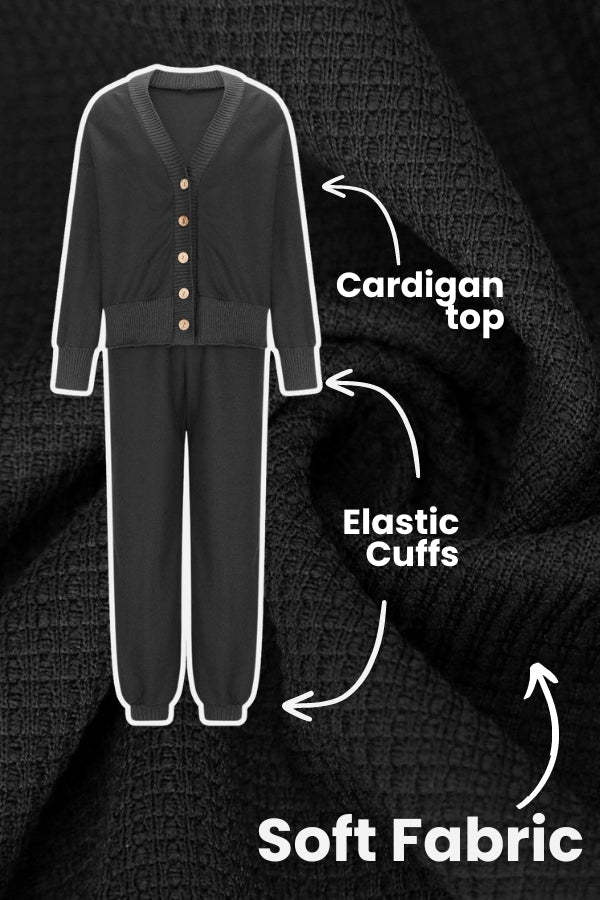 Two-Piece Knitwear Relaxed Co-Ord Set-tidenox