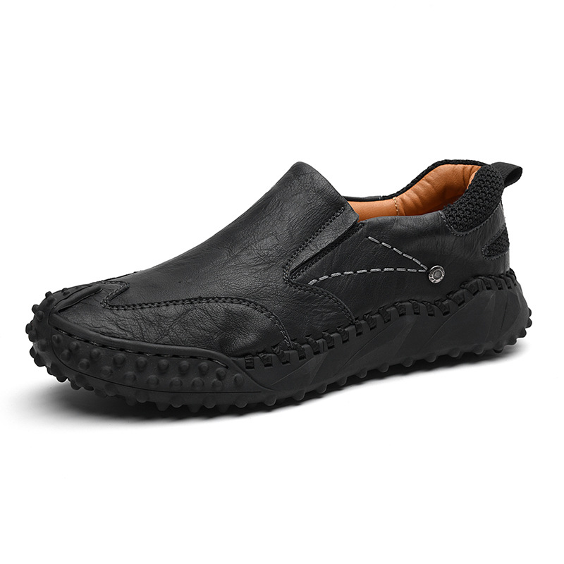 Handcrafted Men's Leather Oxford Shoes-tidenox