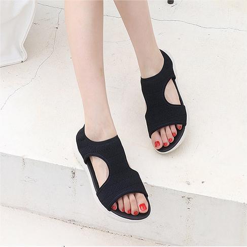 Orthopedic Sandals Cushion Walk Fly Knit Sporty Sandal EEE Fit-tidenox