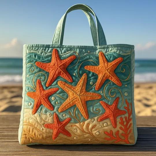 Underwater World Quilted Tote Bag-tidenox