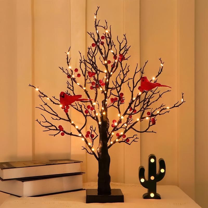 🔥Hot Sale 49% OFF🐦Vintage Glowing Tree with Cardinals-tidenox