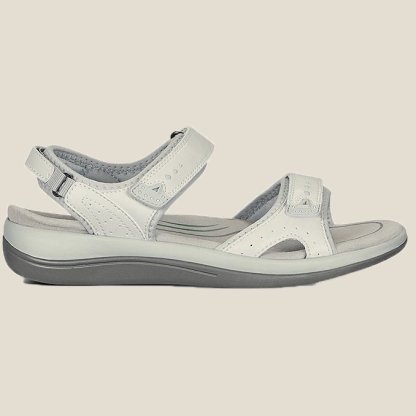 Last Day 70% OFF - Women's Casual Comfortable Leather Arch Support Flat Open Toe Velcro Sandals-tidenox