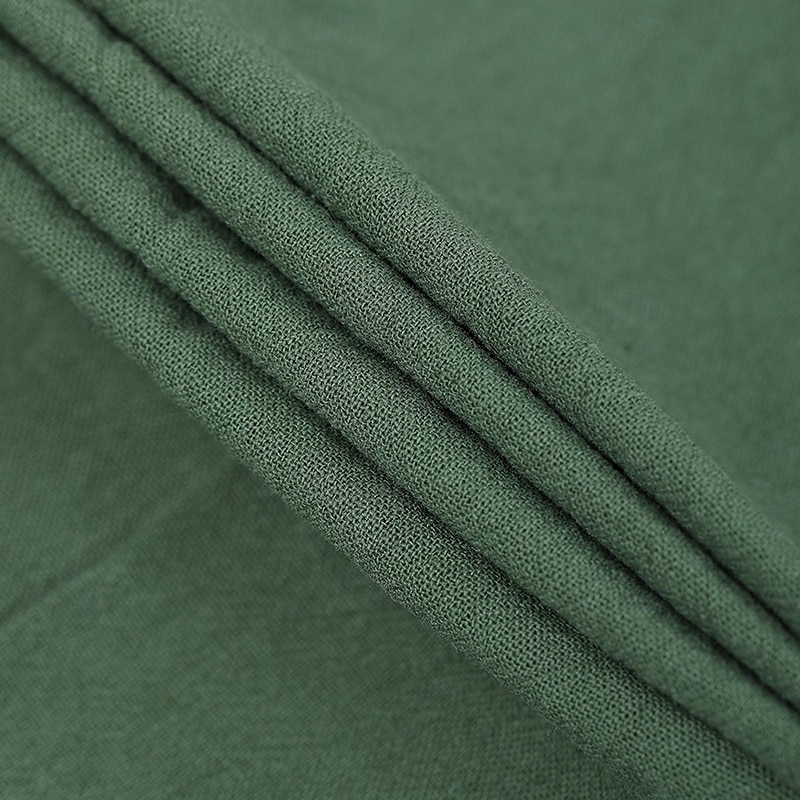 Men's Shirt Linen Shirt Summer Shirt Beach Shirt Button Up Shirt Untucked Shirts Plain Outdoor Street Black White Light Green Pink Long Sleeve Turndown Summer Spring &  Fall Clothing Apparel 2025 - &euro;8.99 &ndash;P8