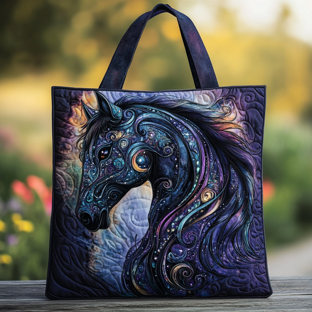 Horse Spirit Quilted Tote Bag NCU0DK8722-tidenox