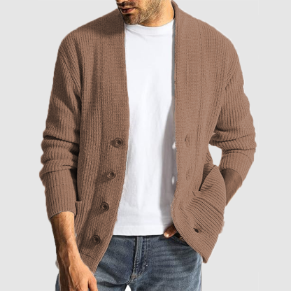 Autumn and winter new style men's sweater casual long sleeve add thick slim sweater cardigan-tidenox