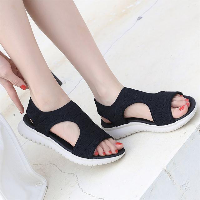 Orthopedic Sandals Cushion Walk Fly Knit Sporty Sandal EEE Fit-tidenox
