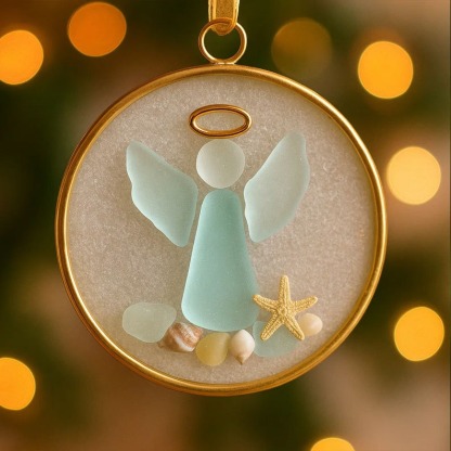 Sea Glass Angel Ornament-tidenox