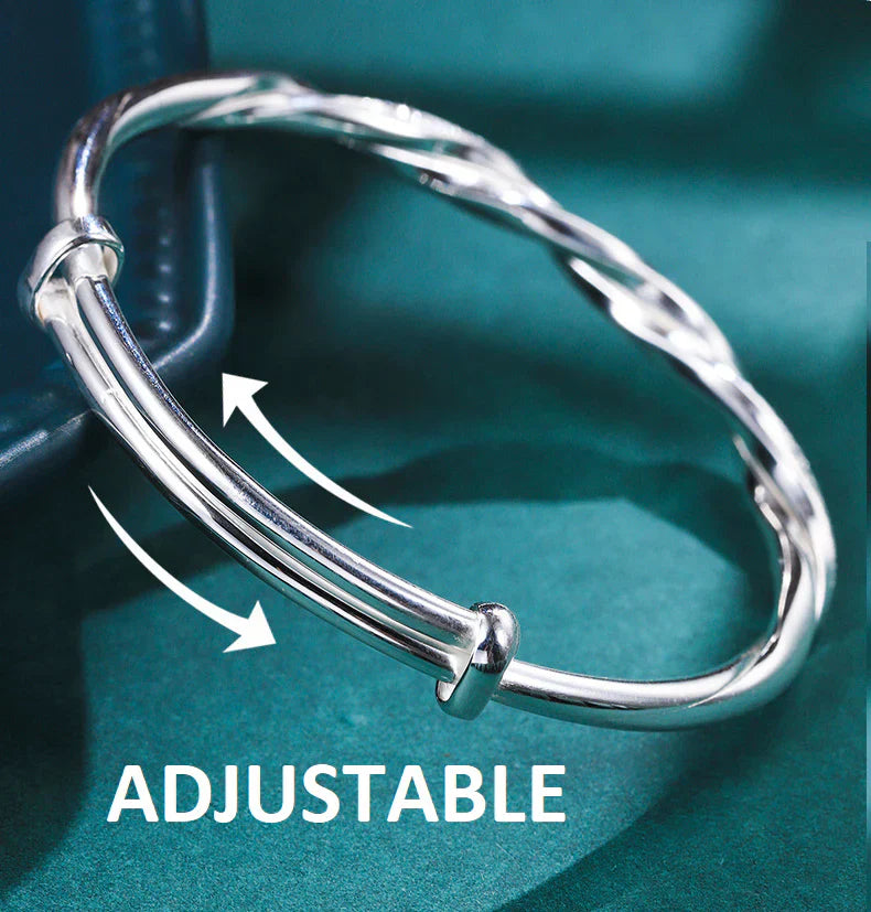 Elegant Braided Silver Bracelet-tidenox
