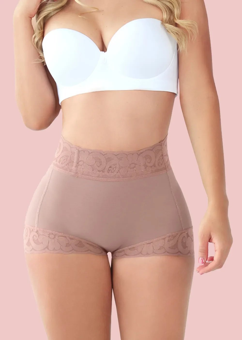 Women Lace Classic Daily Wear Body Shaper Butt Lifter Panty Smoothing Brief-tidenox