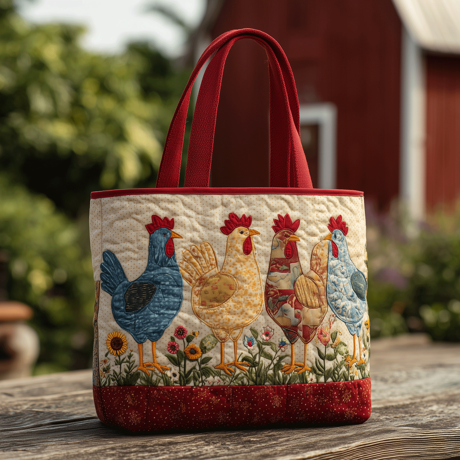 Cluck Club Quilted Tote Bag NCU0TH2726-tidenox