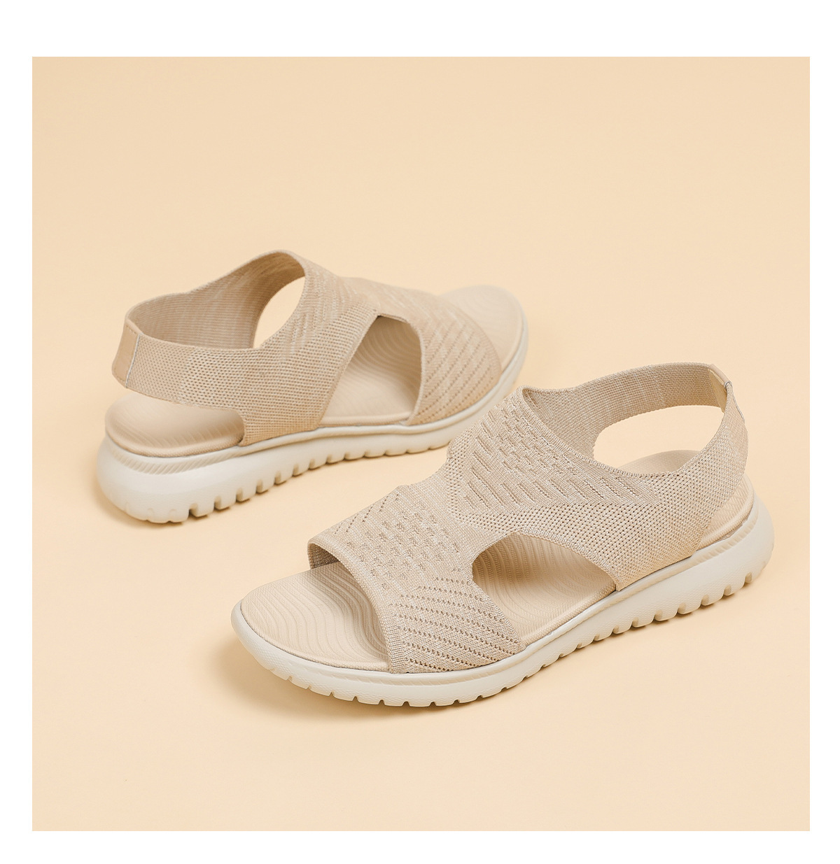 Orthopedic Sandals Cushion Walk Fly Knit Sporty Sandal EEE Fit-tidenox