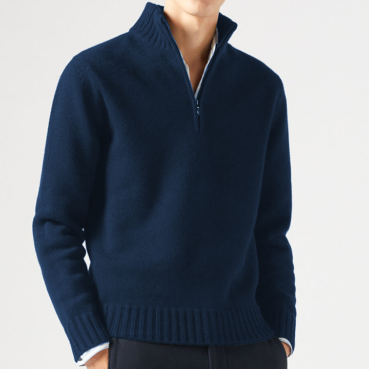 Men's Lapel Knitted Cashmere Sweater Cardigan-tidenox