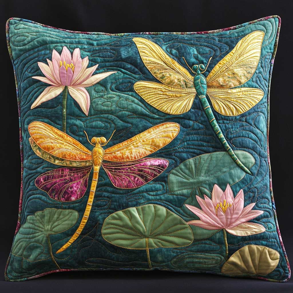 Countryside Dragonfly WP2502063CL Quilt Pillow Case-tidenox