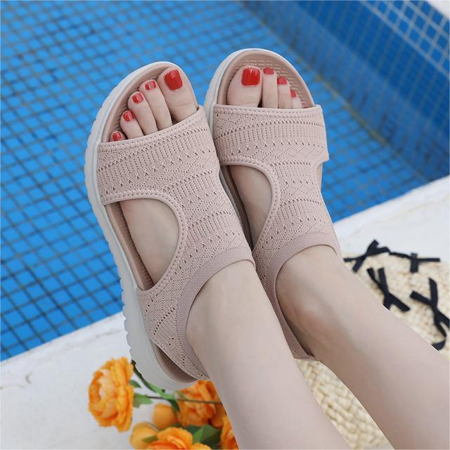 Orthopedic Sandals Cushion Walk Fly Knit Sporty Sandal EEE Fit-tidenox