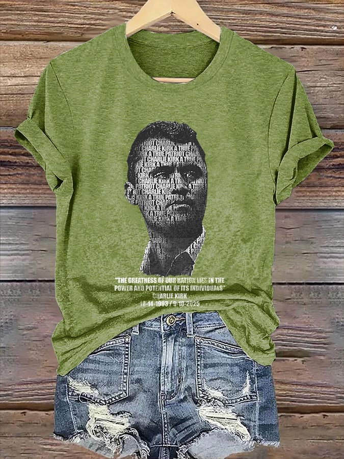 Retro  A True Patriot The Greatness Of Our Nation Lies In The Power And Potential Of Its Individuals Print T-Shirt-tidenox