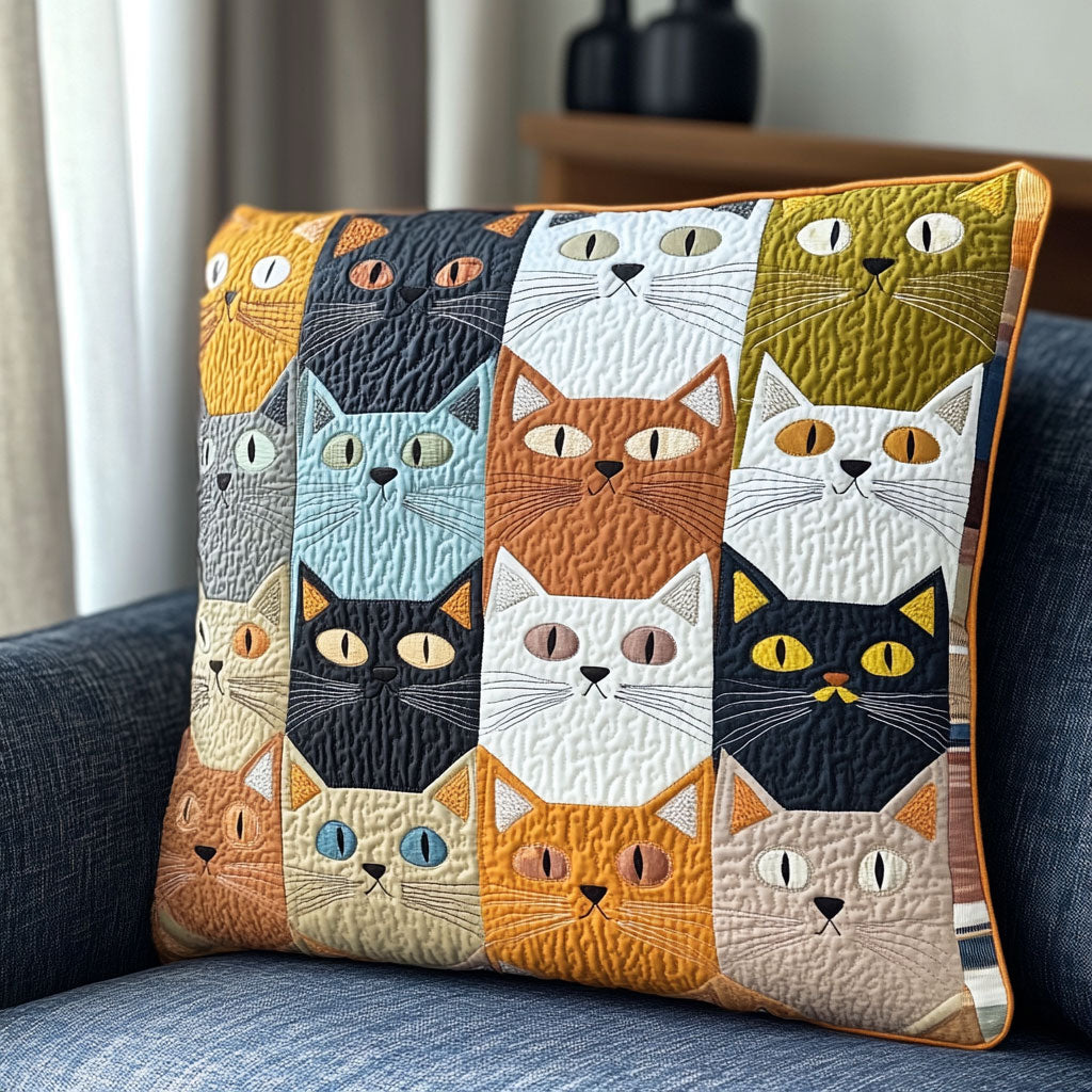 Vibrant Cat CP1405007CL Quilt Pillow Case-tidenox