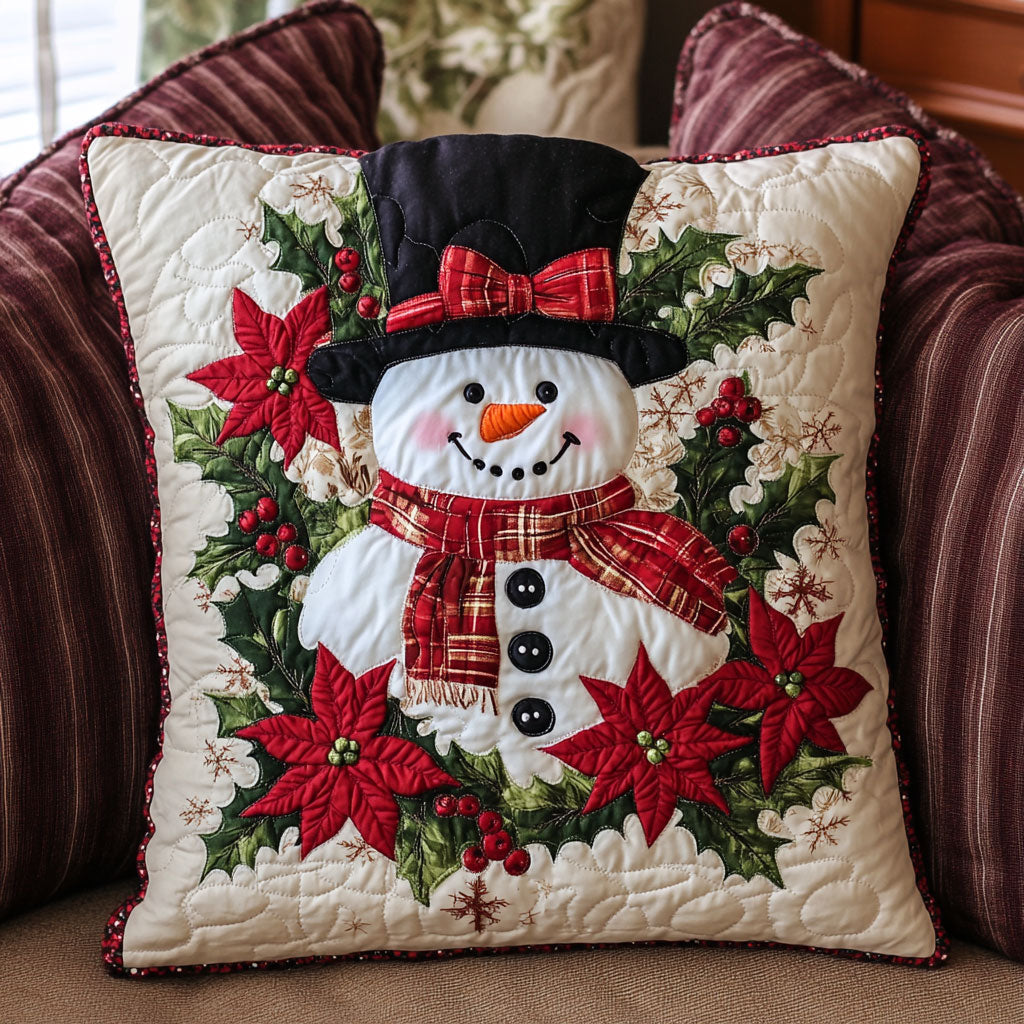 Cozy Snowman CW0110061CL Quilt Pillow Case-tidenox