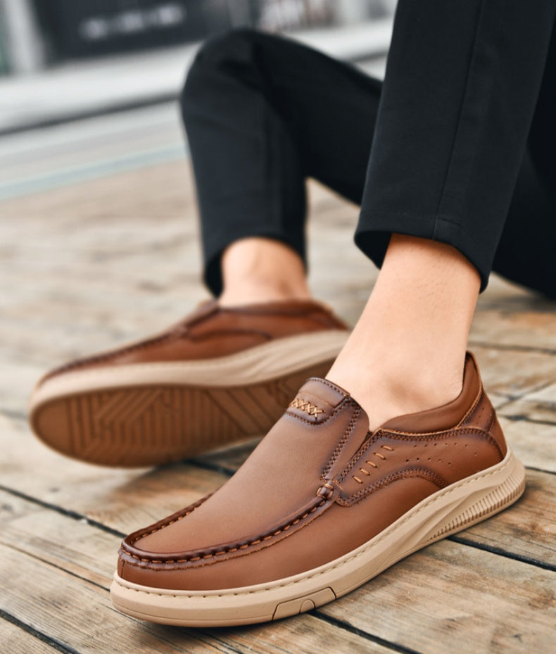 Men's Comfortable Genuine Leather Orthopedic Loafers-tidenox