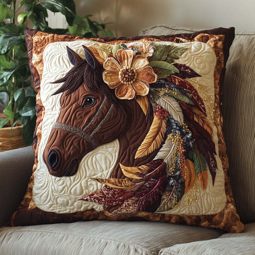 Horse Native American CW1005042CL Quilt Pillow Case-tidenox
