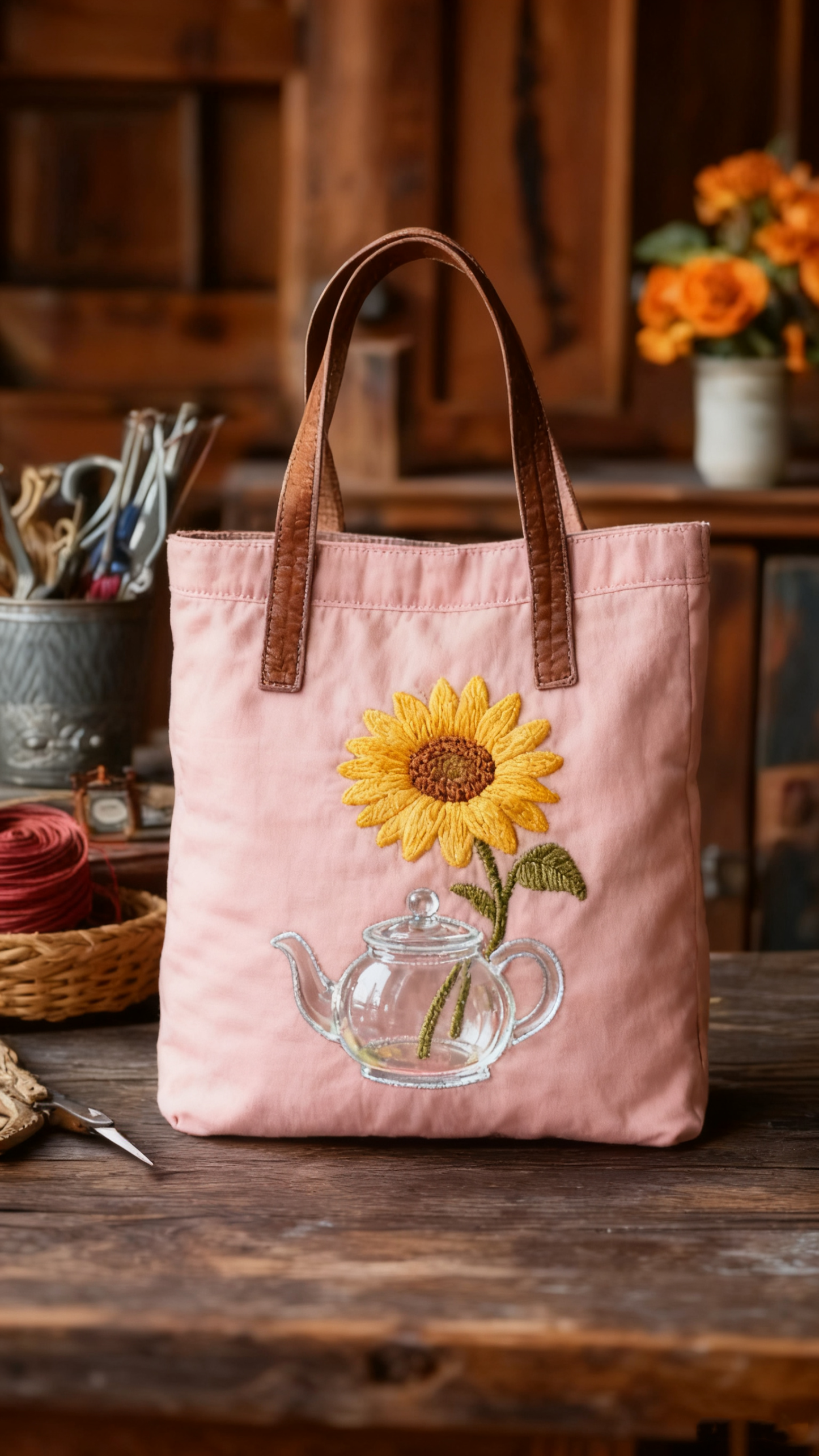 Floral Patchwork Quilted Tote Bag 1031-tidenox