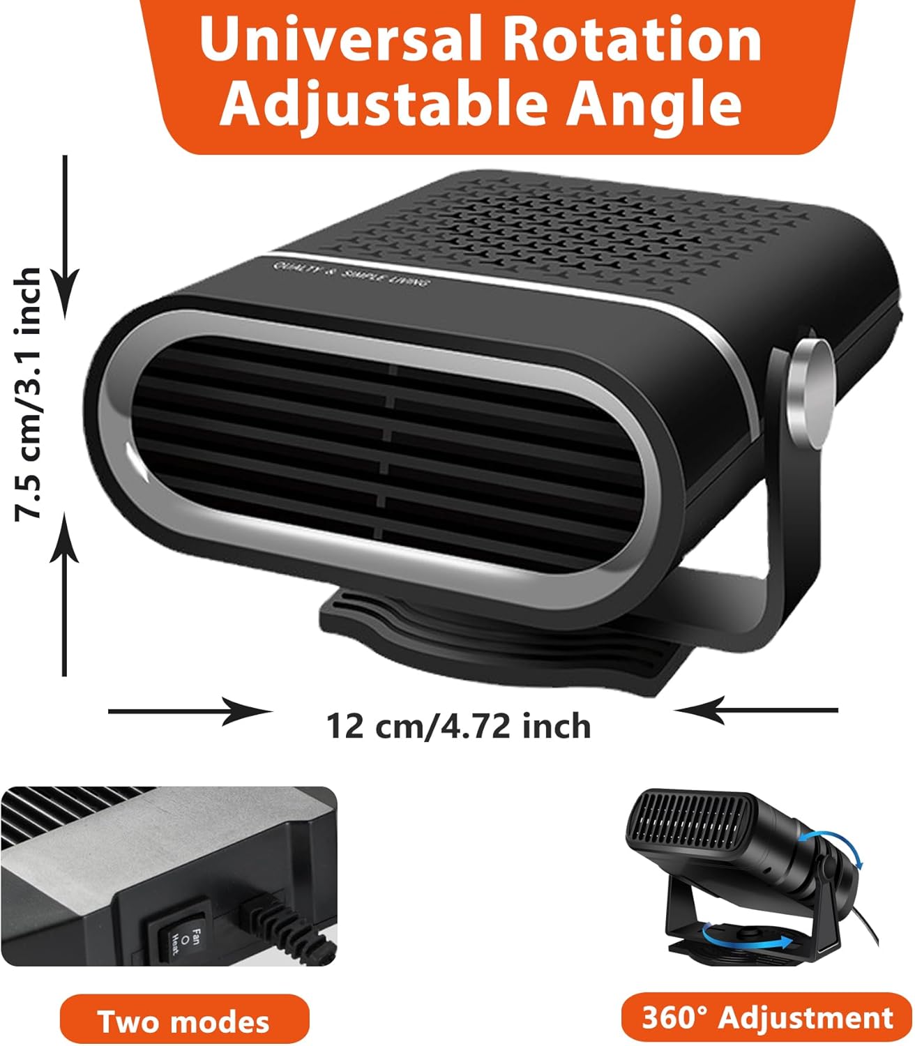 🎉Black Friday Deal Only 12.99🔥New Upgrade Portable Car Heater, 60s Fast Demisting Defroster-tidenox