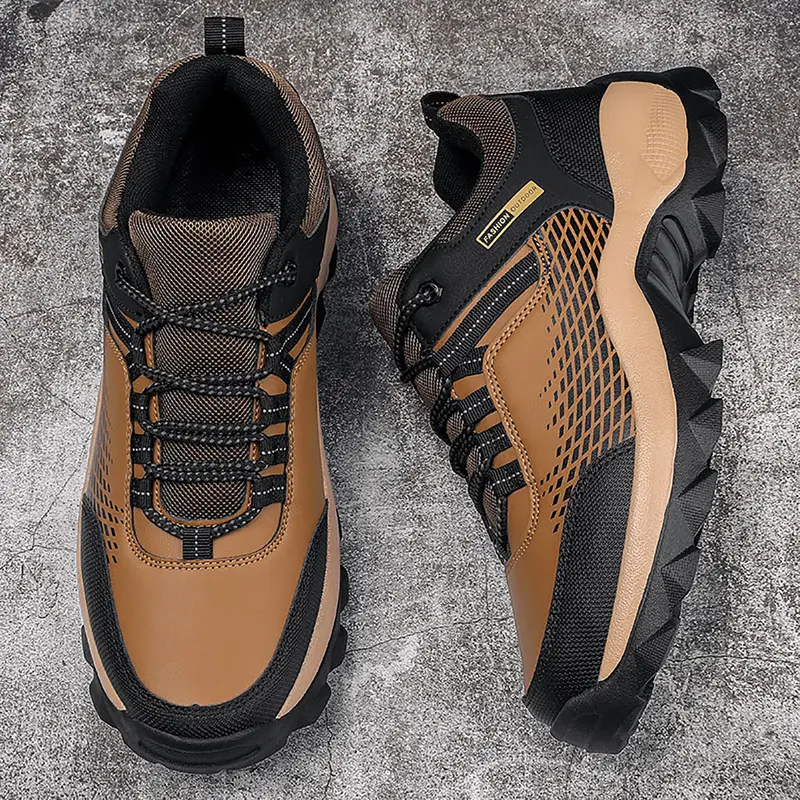 (⏰Limited Time Sale 70% OFF) Men's Wear Resistant Non-slip Anti-skid Anti-puncture Hiking Shoes -tidenox