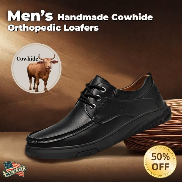 Men's Comfortable Genuine Leather Orthopedic Loafers-tidenox