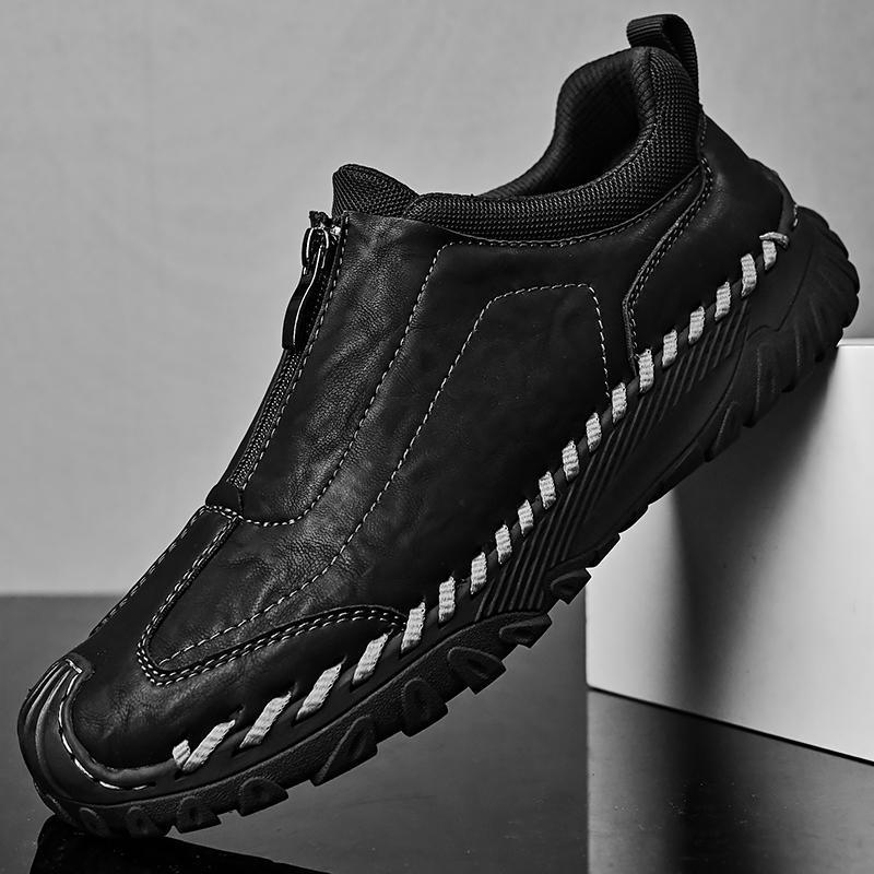 Men's Handcrafted Genuine Moccasins  Outdoor Breathable Casual Shoes-tidenox