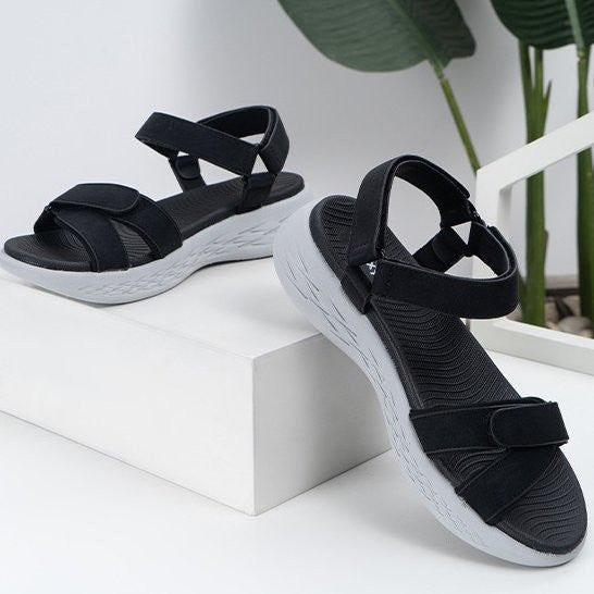Women's Velcro Orthopedic Thick Sole Anti slip Sandals-tidenox