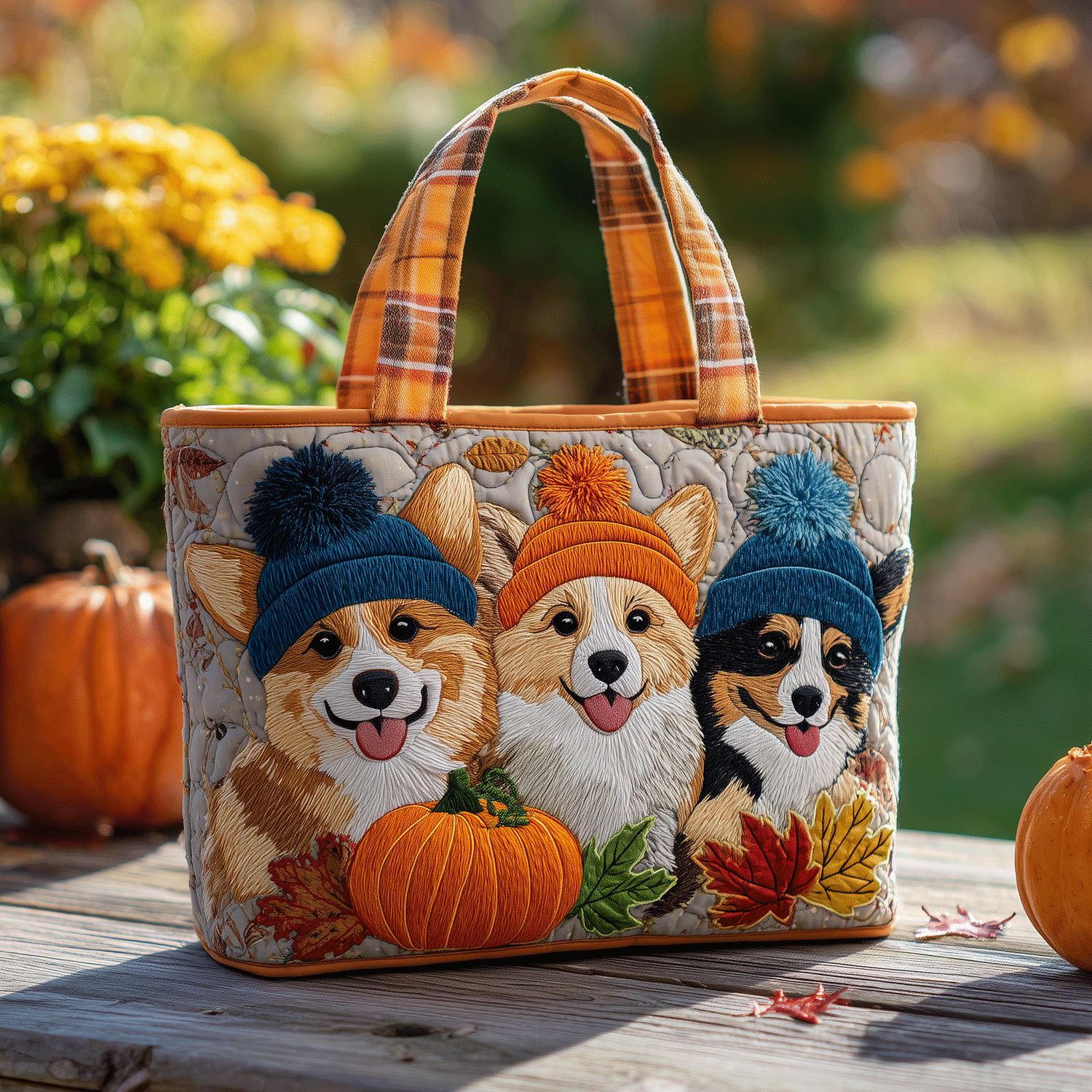 Corgi Cutie Quilted Tote Bag NCU0TH2776-tidenox