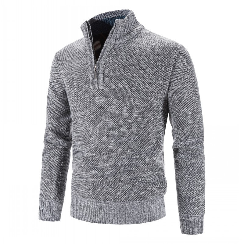 Men's Cashmere Zip Sweater-tidenox